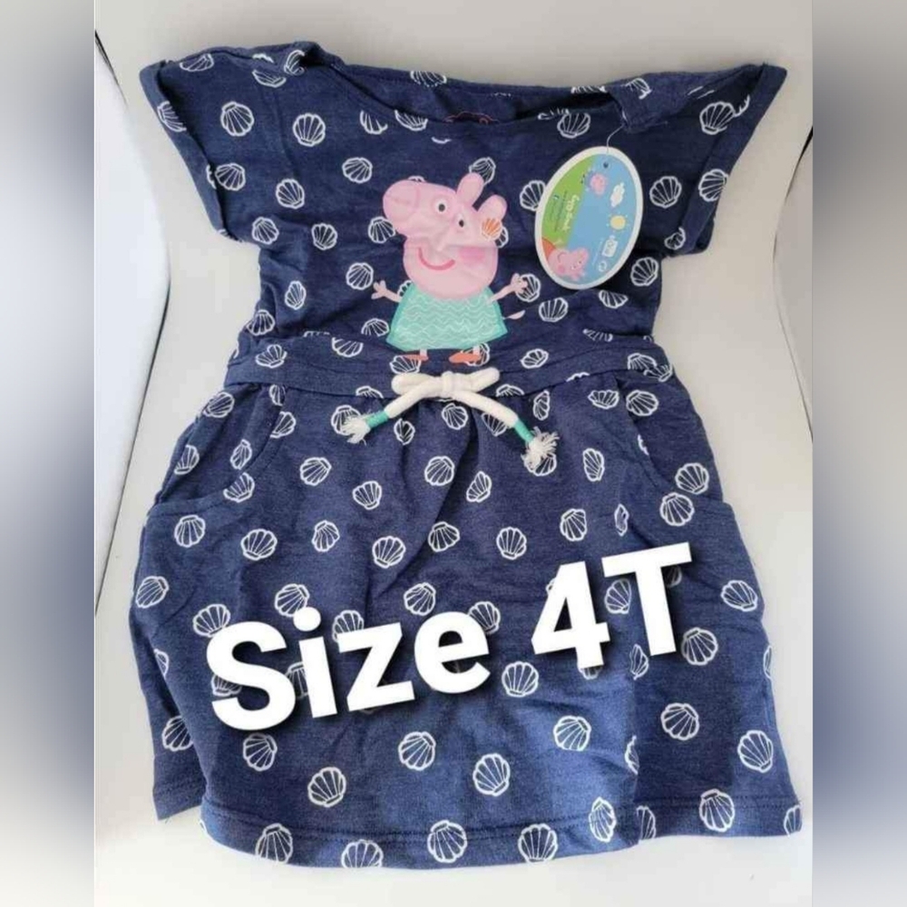 Brand New - Sealed - Peppa Pig Blue Dress - Size 4T